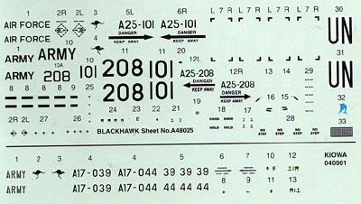 Details about   S-70A-9 Blackhawk Australian Army Decals 1:72 Scale 