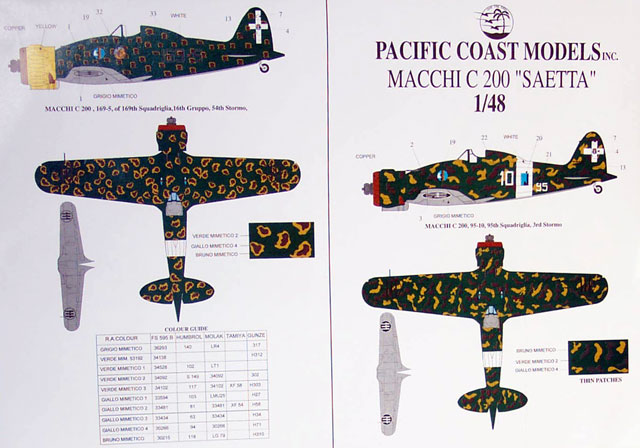 Pacific Coast Models PCM48001 1/48 Macchi C.200 Series VII
