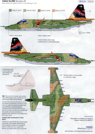 Propagteam Decals 1:72 Suchoi Su-25 K Frogfoot #72-013/05 